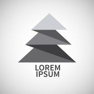 Icon flat element design tree origami