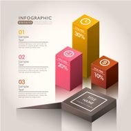 vector abstract 3d chart infographics N5