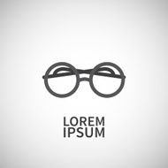 Icon flat element design eyeglasses