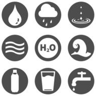 Vector Set of Water Icons N8