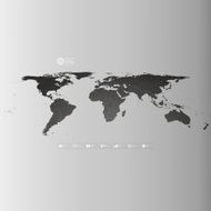 World map in perspective infographic vector template for business design N2