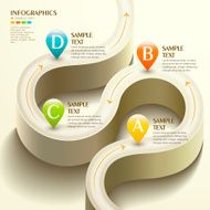 3d abstract flow chart infographics