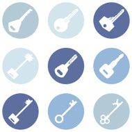 Vector Set of Keys Icons N8