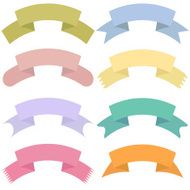Modern colored ribbons and banners for your text I