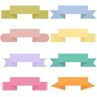 Modern colored ribbons and banners for your text N2
