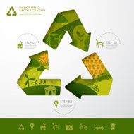 Vector ecology concept recycle infographic modern design