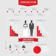 Funny infographics-style wedding invitation