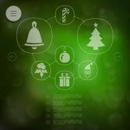 Christmas infographic with unfocused background N114