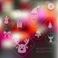 Christmas infographic with unfocused background N115