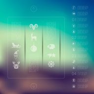 Christmas infographic with unfocused background N117
