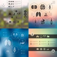 medicine infographic with unfocused background N13