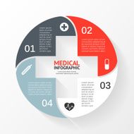Medical healthcare circle plus sign infographic N2