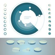 Elements of circle infographics for business