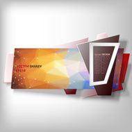 Infographic banner origami styled vector N4