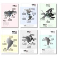 Hexagonal design infographic templates Brochure flyer or report for business