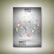 Abstract network Brochure flyer or report for business template vector