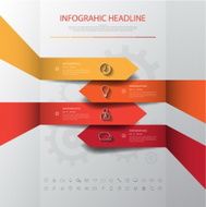 Design flat shadow arrow banners graphic or website Vector ill N3