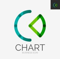 Minimal line design chart graph icon N2