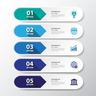 Design flat shadow arrow banners graphic or website Vector illu N2