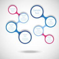 colorful round diagram metaball infographics N10