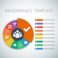 Web Infographic Timeline Pie Template Layout With Vector Icons N2