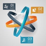 modern business infographic idea Template with globe