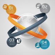 modern business infographic idea Template with globe N2