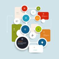 Minimal Infographics elements design Abstract circles and squares infographics N4