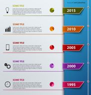 Timel ine info graphic with colored tabs template