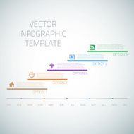 Web Infographic Timeline Template Layout With Vector Icons coul N9
