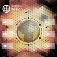 Infographic template for business design hexagonal design vector illustration N3