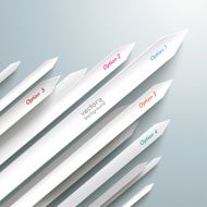 Bevel White Arrows