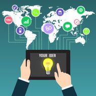 Flat Infographics Template and Web Elements N2