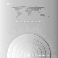 World map in perspective infographic vector template for business design N3