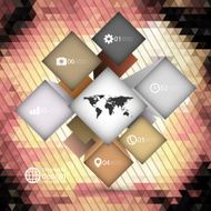 Infographic template for business design triangle design vector illustration