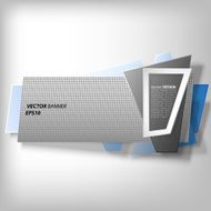 Infographic banner origami styled vector N6