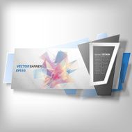 Infographic banner origami styled vector N7