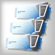 Infographic banners set origami styled vector N2