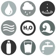 Vector Set of Water Icons N9