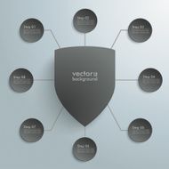 Black Protection Shield Infographic Design 8 Options