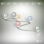 Timeline with pointer marks Infographic for business design and website N4