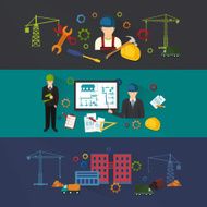 Engineer construction industrial factory manufacturing workers
