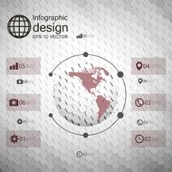 Infographic template for business design hexagonal design vector illustration N4