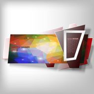 Infographic banner origami styled vector N10