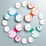Infographic White Abstract Drops Flower 4 Options Cross N2