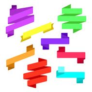Infographics vector Creative trendy ribbon flat business financial N10