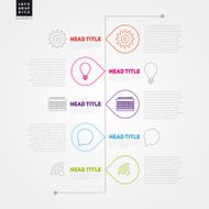 Timeline Vector Infographic template made from lines