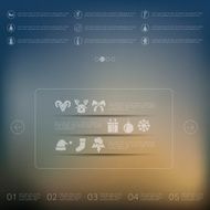 Christmas infographic with unfocused background N121