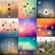 medicine infographic with unfocused background N14