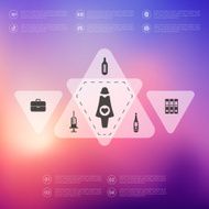 medicine infographic with unfocused background N15